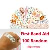 100 шт. водостойкая повязка на рану, клейкие повязки, пластырь для повязки на кожу, мультяшная повязка, первая помощь