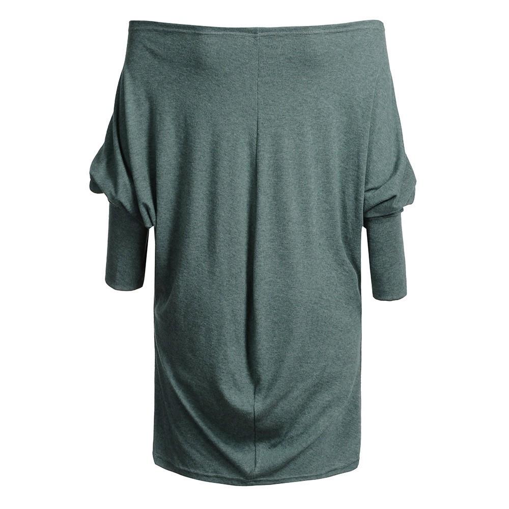 Женский свободный пуловер с открытыми плечами и длинными рукавами, вязаный джемпер, свободная туника, топы