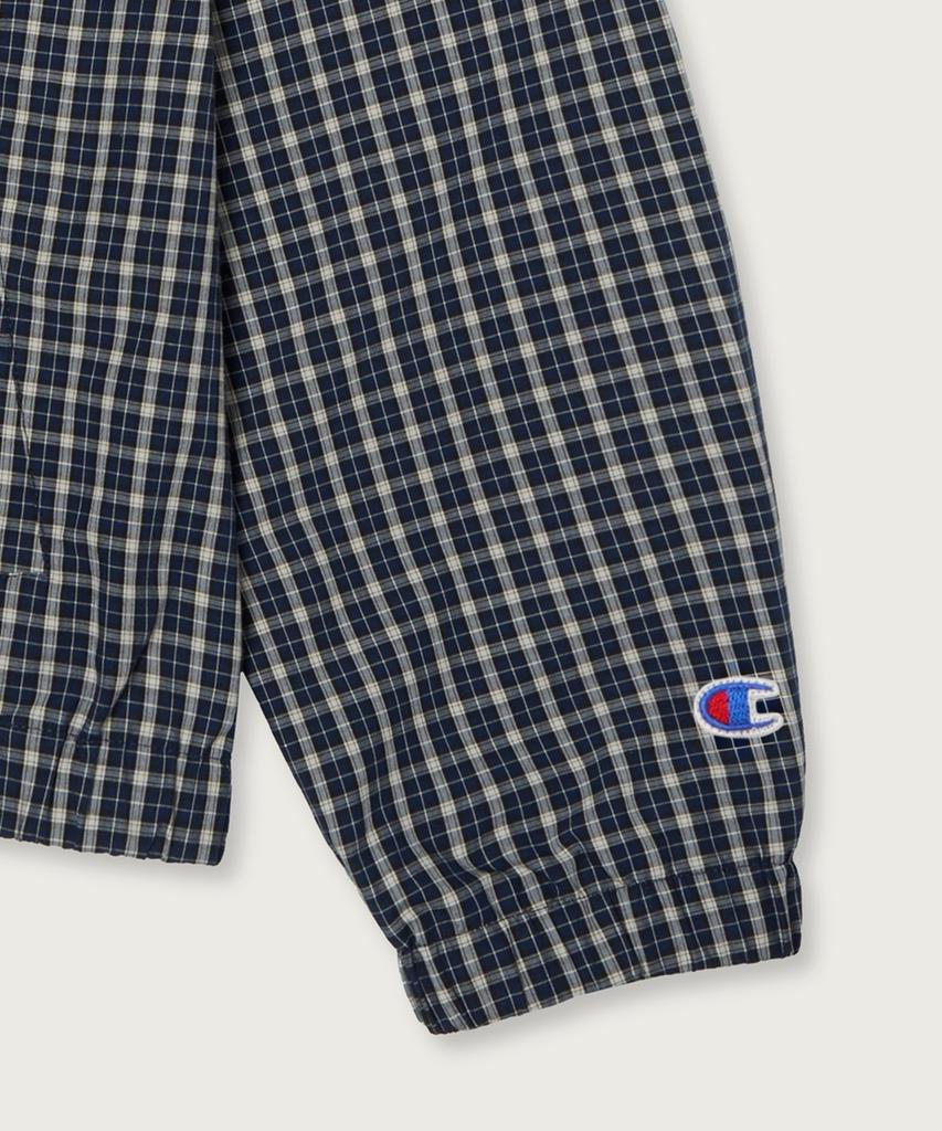 CHAMPION Check Cotton Windbreaker Navy