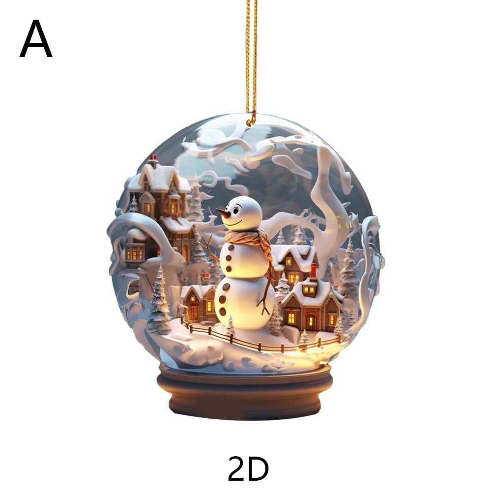 Мультяшный снеговик акриловое украшение на елку подвеска для сада легкая и праздничная вечеринка A0D0
