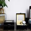 PU Leather Watch Box Black Watch Storage Box Luxury Watch Display Box