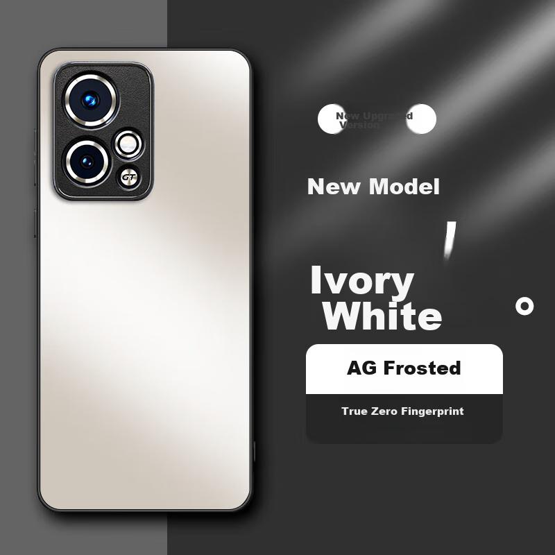 HotFire Phone Case for Honor 90 GT, Honor 90 GT Protective Cover, Frosted Full Coverage Ultra-Thin Shockproof Anti-Fingerprint Case - Ivory White