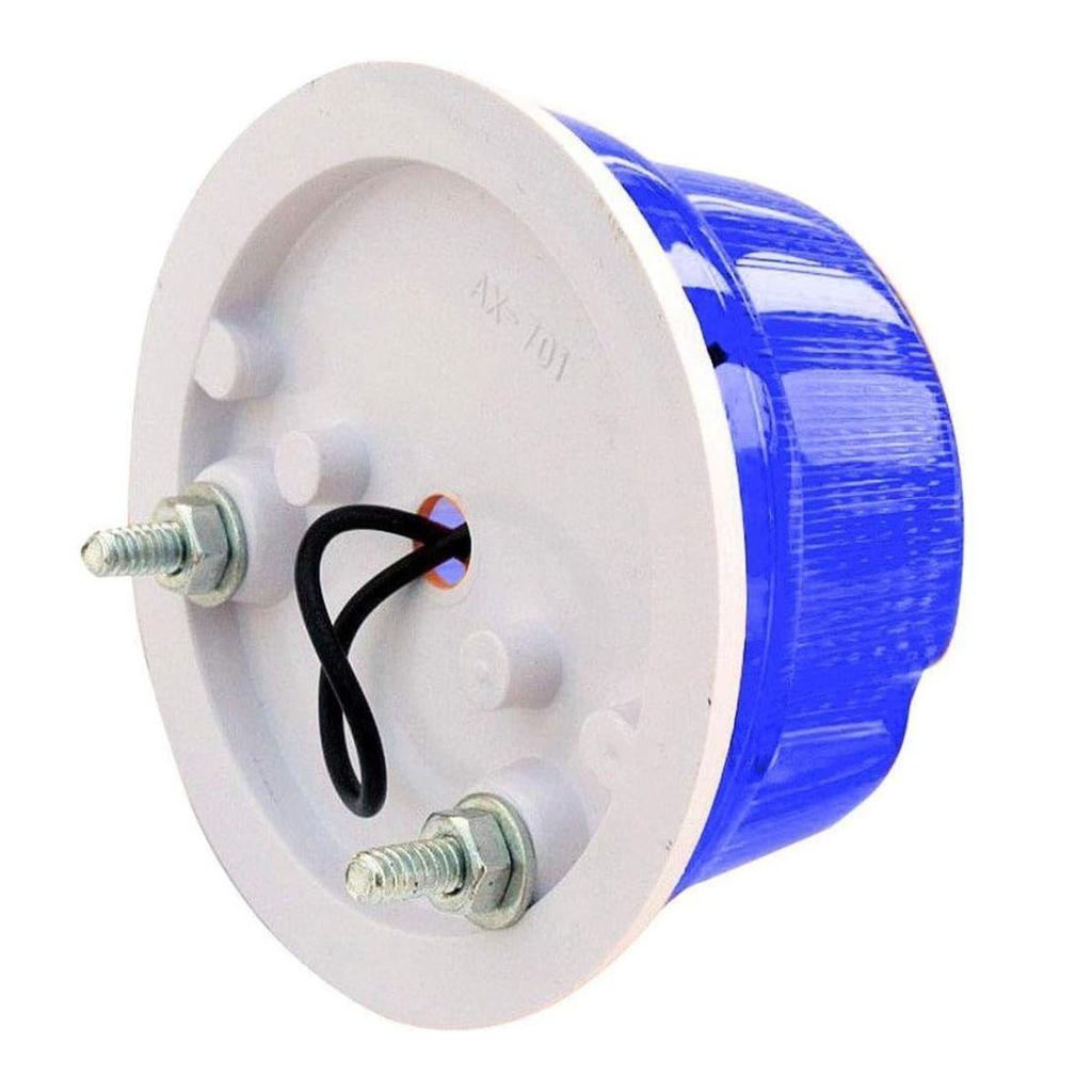 2Pc Blue Round LED Marker Indicator Tail Lights 24V – Universal Trailer RV Truck Tractor Lights Compatible with Hinomoto Kubota Iseki Yanmar