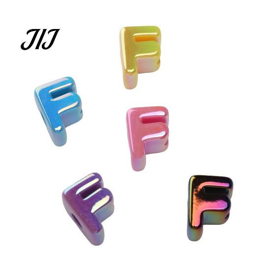 Alphabet Beads Kit 5Pcs DIY Acrylic Bubble Letter Beads, Colorful Large for Handmade Craft Accessories Jewelry Crafts Making, Spacer Crafting Projects