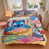 3Pcs Stitch'S Sweet Celebration Bedding Sets For All Sizes New 3D Printed Bed Cover Comforter Duvet Cover Pillowcase Bedroom Decoration
