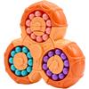 Rotating Magic Bean Cube Spinner, 2 In 1 Funny Beads Puzzle Educational Toys, Stress Relief Fidget Hand Sensory Toy, Anti-Anxiety Office Desk Toys