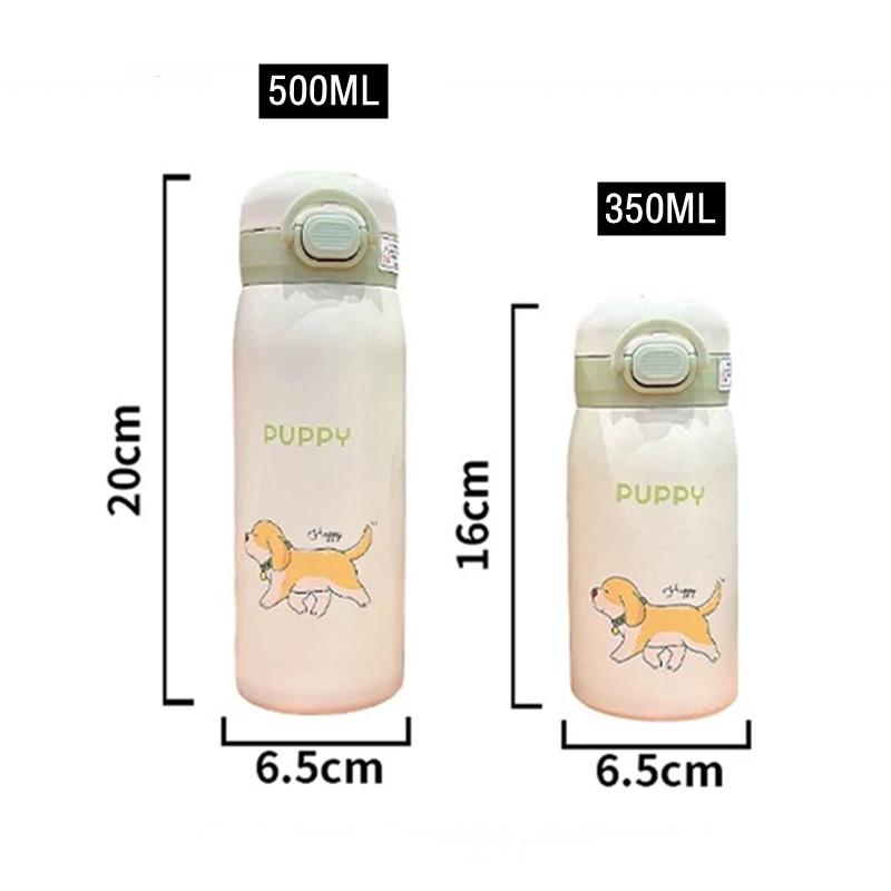 350 мл/500 мл мультяшный двойной термос из нержавеющей стали с трубочкой портативный милый детский студенческий термос кружка дорожный стакан