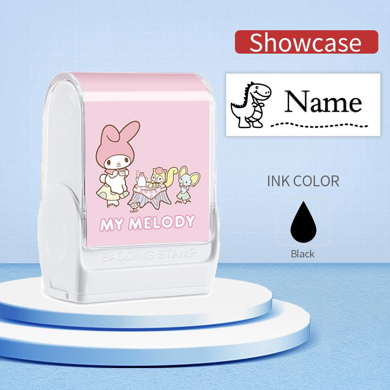 Штамп с именем Sanrio на заказ - Водонепроницаемая, устойчивая к стирке чернильная печать для школьных принадлежностей, подарка на вечеринку, начала учебного года, Красивый, Модный