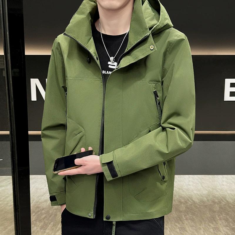 Мужская верхняя одежда Весна и осень Куртка мужская осень Весна и осень Ветровка мужская с капюшоном для мужчин