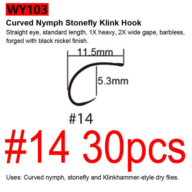 Черные никелевые крючки для завязывания мушек Bimoo, 30 шт./упак., крючки для завязывания мушек Nymph Stonefly Emerger Streamer Caddis, сухие крючки для мушки, крючки для ловли форели