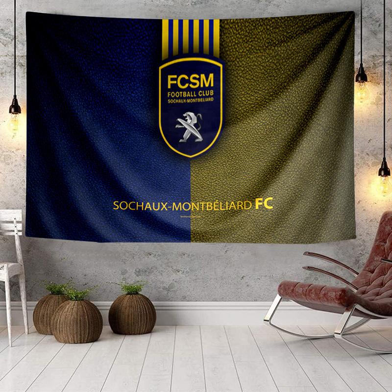 Sochaux-montbeliard Crest Tapestry, Unique Design Tapestry, Wall Decor for Bedroom,Livingroom, Playroom,Heartwarming Fan Holiday Gifts