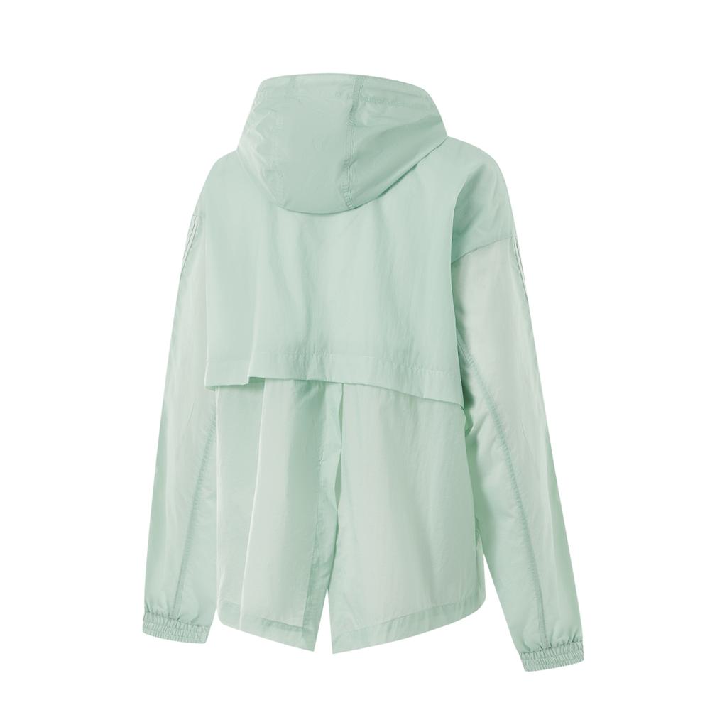Li-Ning Удобная Универсальная Толстовка с Капюшоном Защита от УФ-лучей Защита от Солнца Женская Верхняя Одежда Светло-зеленый AFDU896-3
