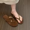 Flat-bottomed Small Fragrant Wind Slippers Women's Shoes Summer Wear 2025 New Gentle Fairy Wind Toe Sandals Flip-flops
