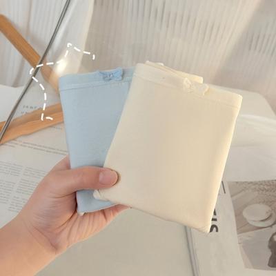 Женское хлопковое нижнее белье Yousheng, трусики с низкой талией, полностью закрывающие трусы с бантом, мягкие эластичные женские трусы