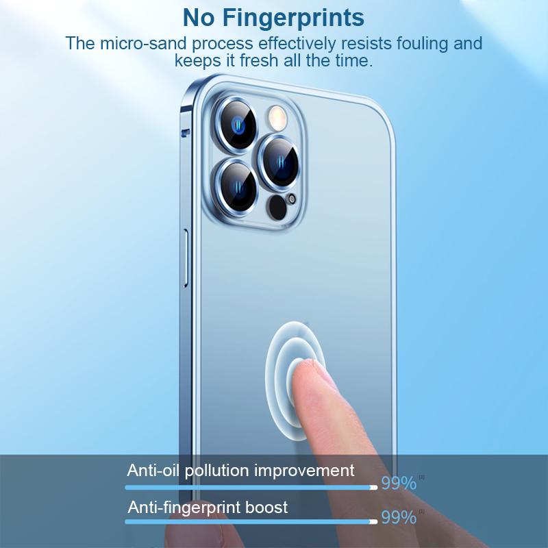 USAMS Матовый полупрозрачный чехол из алюминиевого сплава с металлическим каркасом для iPhone 14 13 12 Pro Max, поддерживающая крышка