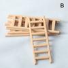 5Pcs 1:12 Dollhouse Miniature Furniture Wooden Ladder Stairs Home Decoration