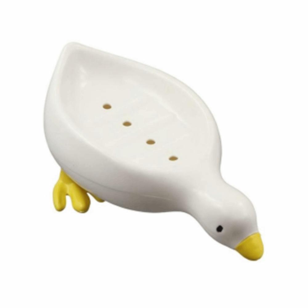 Yellow Duck Shape Soap Dishes Drainable Soap Holders Drain Box Soap Box Kitchen