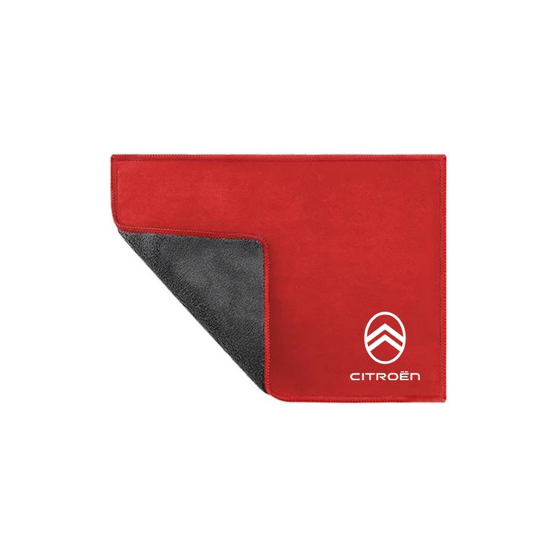 ADH1 Car Microfiber Towel Car Logo Cleaning Cloth Car Wash Accessories For Citroen C6 C4 C3 C2 C1 2CV VTS DS3 DS4 DS5 RD3 Cross Xsara