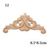 Furniture Parts Corner Appliques Frame Woodcarving Decorative Wooden Figurines Crafts Wood Carved
