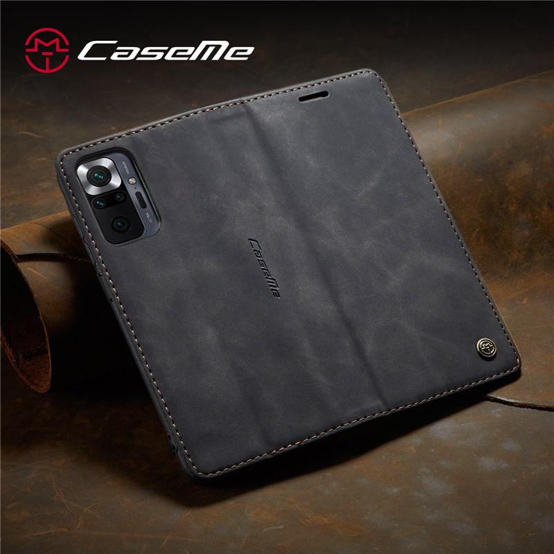 CaseMe Флип кожаный чехол для телефона для XiaoMi 13T Pro 12T 11T 10T RedMi Note 12 12S 11 11S 10 10S 9S iPhone 15 14 13 Samsung S23 FE Магнитный чехол-бумажник