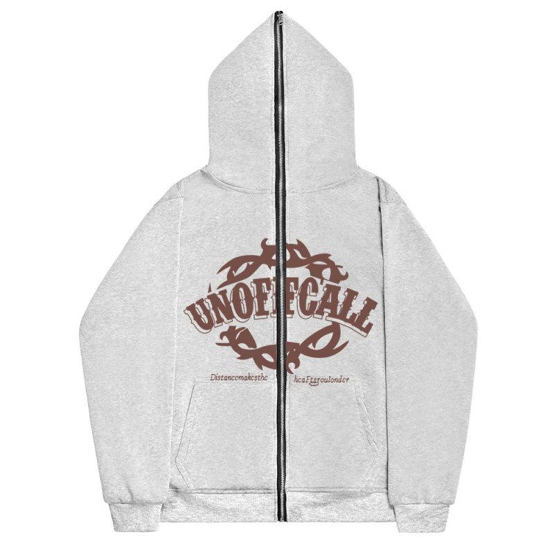 2023 Amazon Европа и Америка Темная спортивная рубашка Мужские и женские толстовки Готическая пара Повседневная универсальная толстовка на молнии