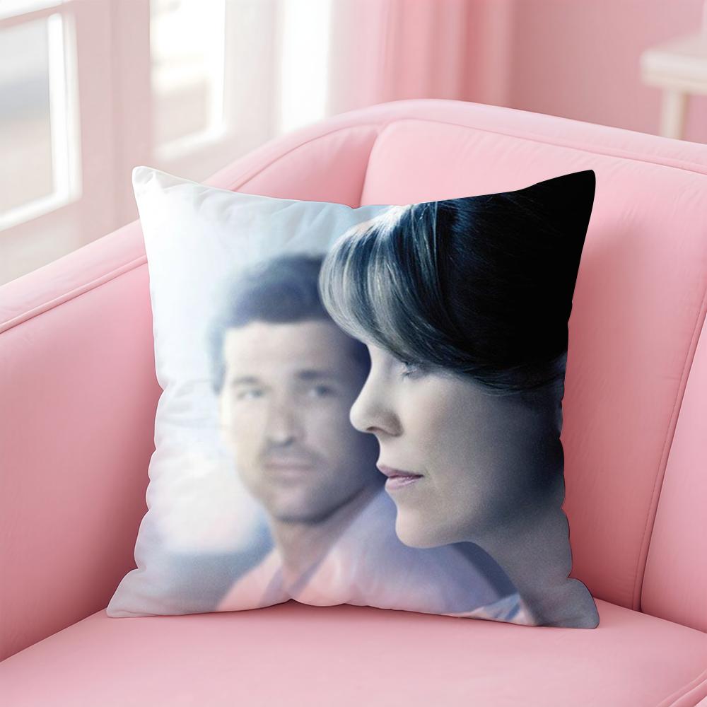 G-Greys Anatomy Cushion Cover Home & Car Multi-Scene Pillow Cover - Reversible, Soft & Durable for Daily Use