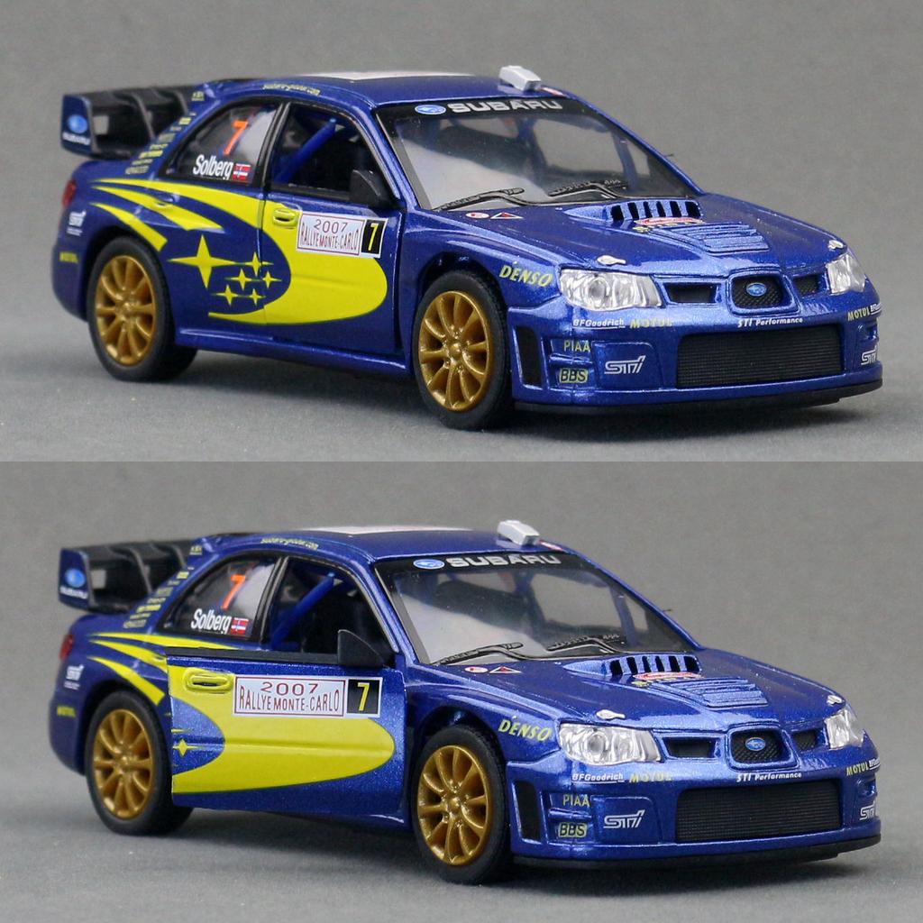 1/36 Subaru Impreza WRC Sports Car Alloy Diecast Metal Scale Model Car Miniature Car Model Static Collection Children Toy Car Vehicles