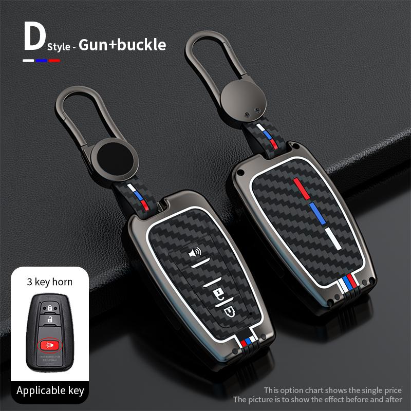 Чехол для автомобильного ключа для Toyota Prius Camry Corolla C-HR CHR RAV4 Prado Izoa Levin Avalon 2018 2019 2020 цинковый корпус