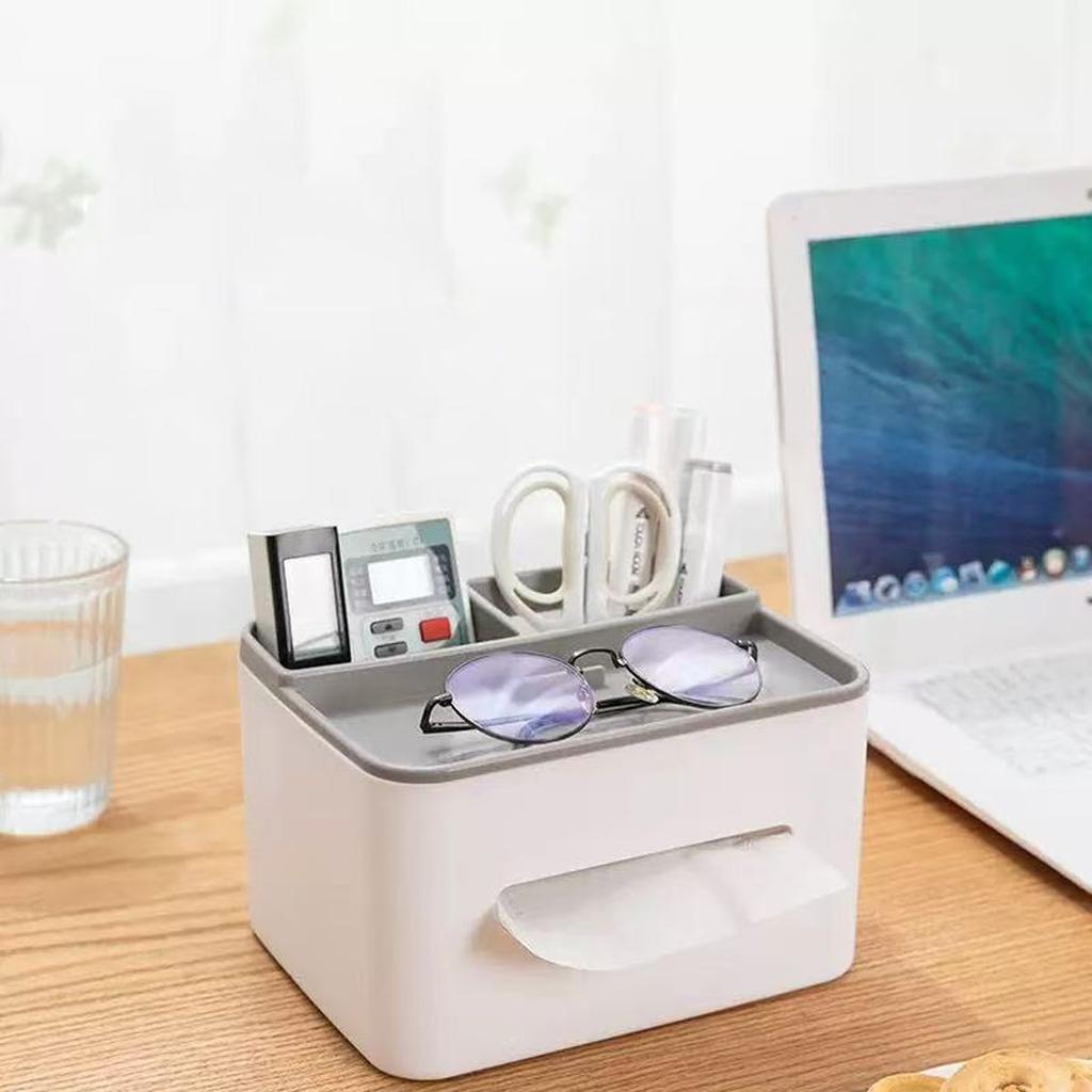 1pc-Multifunctional Desktop Storage Box, Tissue Box, Drawer Paper Box, Sundries Storage Rack Desk Storage Organization