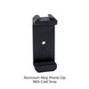 Aluminum Alloy Phone Clip Tripod Mount Metal Clamp Mobile Phone Holder Cell Phone Adapter With 1/4'' Screw Hole For Smartphones