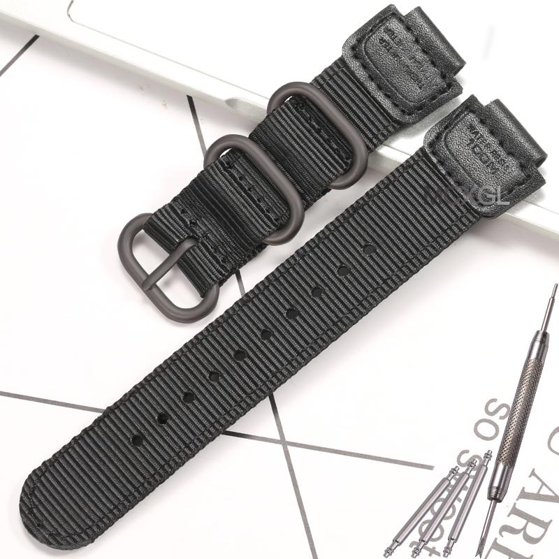 Ремешок для Casio G-Shock GA100/110/120/150/200/400 GD-100/110/120 DW-5600 GW-6900 Браслет 16 мм Нейлоновый ремешок