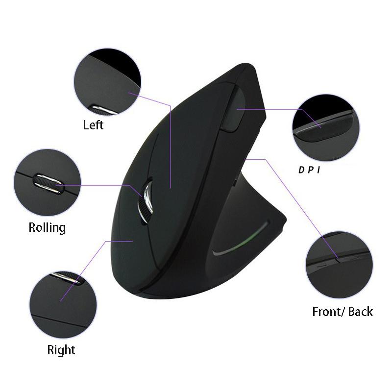 Left Right Hand Mouse Vertical Ergonomic 2.4G Wireless with Right Bluetooth Double Mode Mouse Computer PC Mice Gaming Mouse