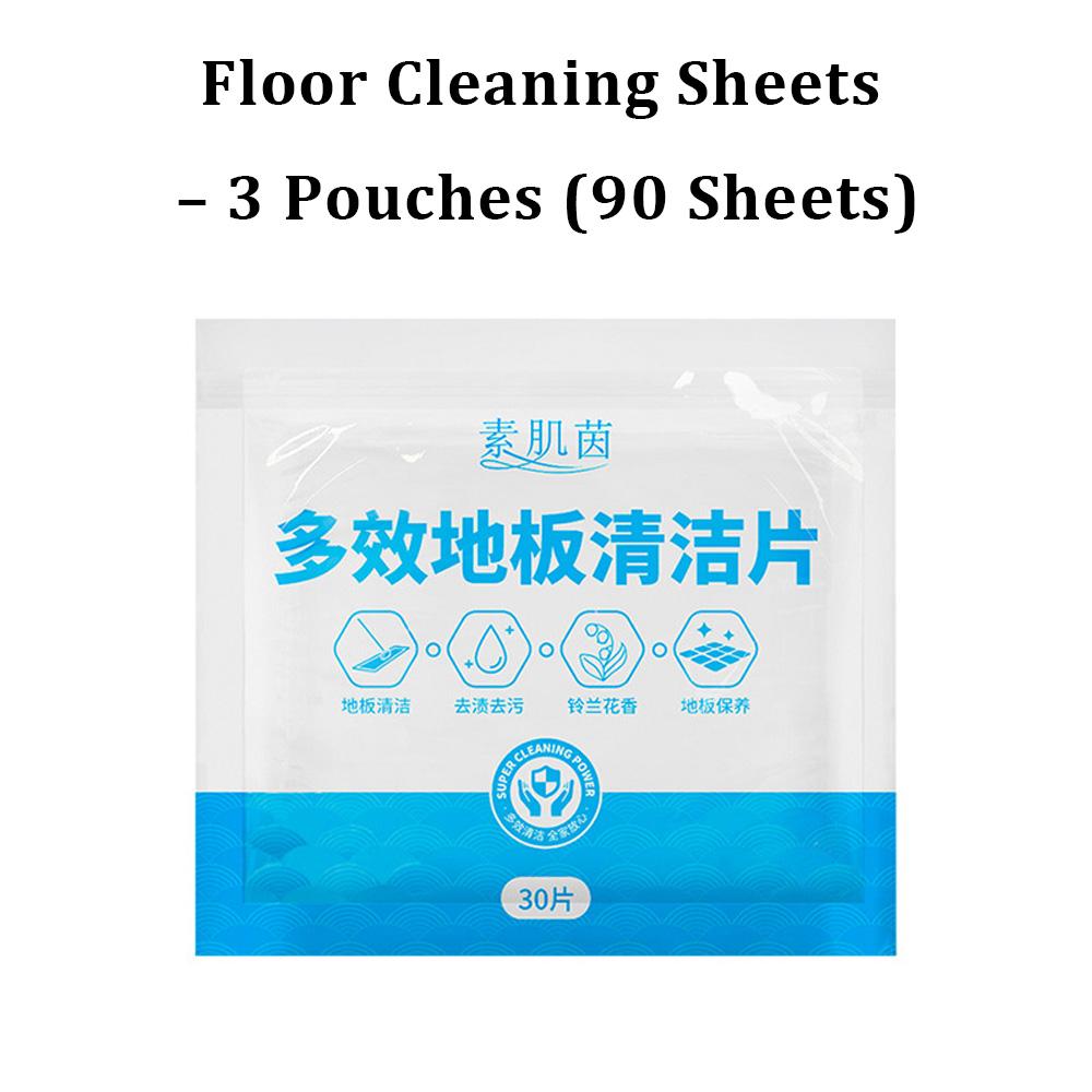 Floor Cleaning Sheets 30pcs Dissolve in Water Remove Dirt Grime for Tile Marble Wood Floor Gentle Protection Deodorize