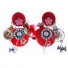 [R6198] - Designer Clips 'Lilipoupettes' Red - 50x40 Mm