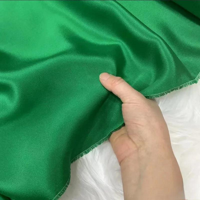 Однотонная 100% шелковая ткань Крэп де Шин 30 момми, тяжелый шелковый крэп, ткань для одежды, платьев, брюк