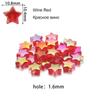 100pcs Acrylic Star Spacer Loose Beads Five-pointed Star Transparent Rainbow Color Beads For Jewelry Making Findings Accessories