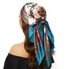 Head Scarf Women Luxury Brand Square 90*90cm Silk Foulard Satin Bandana Cheveux Soft Neckerchief Hijab Hair Scarves For Ladies