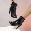 Fashion Woman Shoes Ankle Boots Spring Summer Sandals Elegant Party Pole Dance Gladiator Peep Toe Super High Heel Sexy Lace-up Plus Size