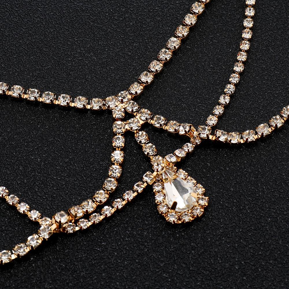 Корейская универсальная супер сказочная геометрическая цепочка для волос с бахромой из бриллиантов для женщин, модный темперамент, персонализированные модные аксессуары для волос