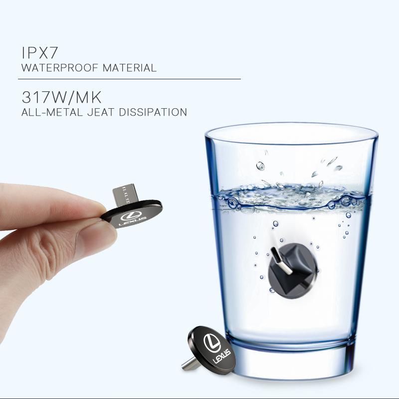 Автомобильный USB-накопитель Type C OTG 2.0 Micro USB Флешка для Lexus FSPORT LBX NX RX 350h 450h ES UX 300e GS GX IS LS LX CT