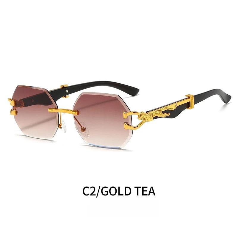 Latest Versatile Business Frameless Square Shape Sunglasses Travel UV400 Protection Sunglasses Eyeglasses Street Style Eye Protection