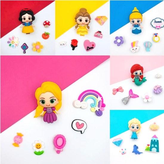 Комплект деталей обуви Jam Jam Holic Princess (6 типов), популярный персонаж в Корее