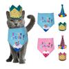 Decor Birthday Costume Cat Dog Headwear Cap Hat Bandana Pet Birthday Caps/Bibs Sequin Design