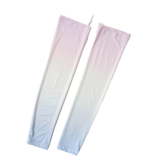 Drawstring Sun Protection Sleeves for Women, UPF50+ Anti-Slip Adjustable Arm Sleeves, Gradient Cooling Ice Silk Sleeve, UV Protection Arm Covers for