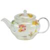 CELEC Heat-Resistant Glass Pot (with Tea Strainer), Poppy, CY11-GP27