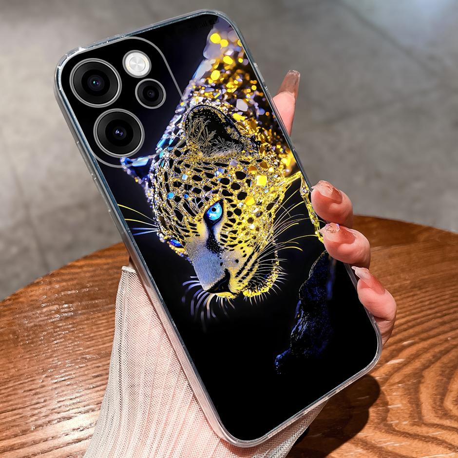 For OPPO Reno 15F 15 Pro Case Goldfish Rainbow Dog Dustproof Anti-drop Clear Phone Protector For oppo reno15pro reno15f Capinha