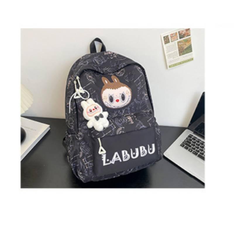 Cartoon Pattern Highcapacity Nylon Backpack Print Designs Girl Student Bag