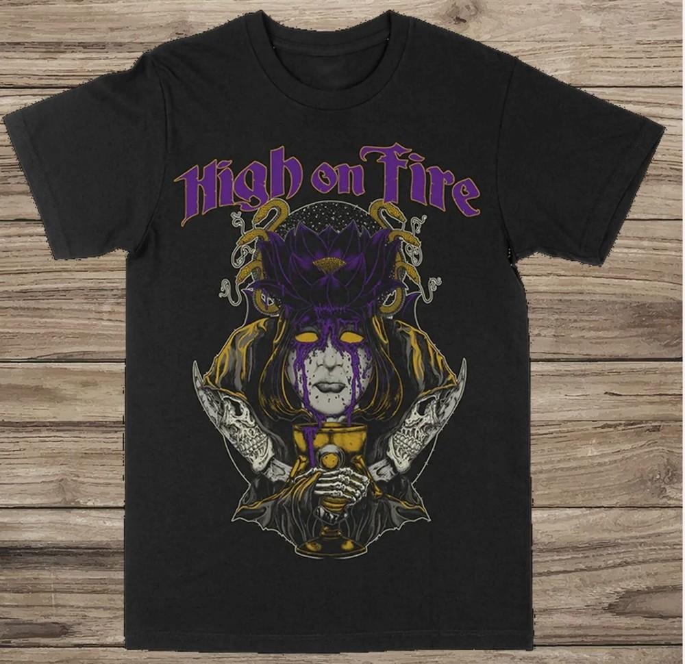 New Collection HIGH ON FIRE Band Cotton Gift For Fan Unisex T-shirt Unisex T-Shirt