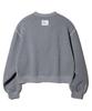 BAKKEN Henley Neck Semi-Crop Sweatshirt Bk5965_Gray