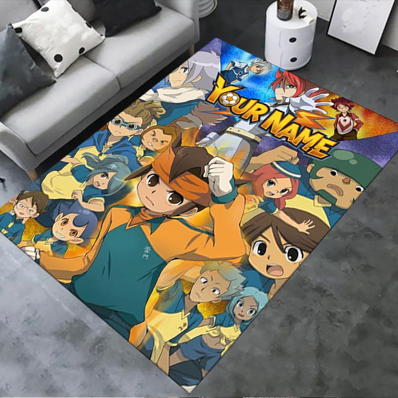 Custom Name Inazuma Eleven Carpet Rug for Living Room Bedroom Home Sofa Decoration,Kids play Non-slip Floor Mat